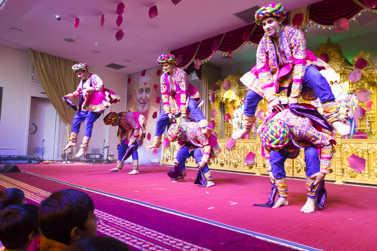 Youths perform a traditional dance