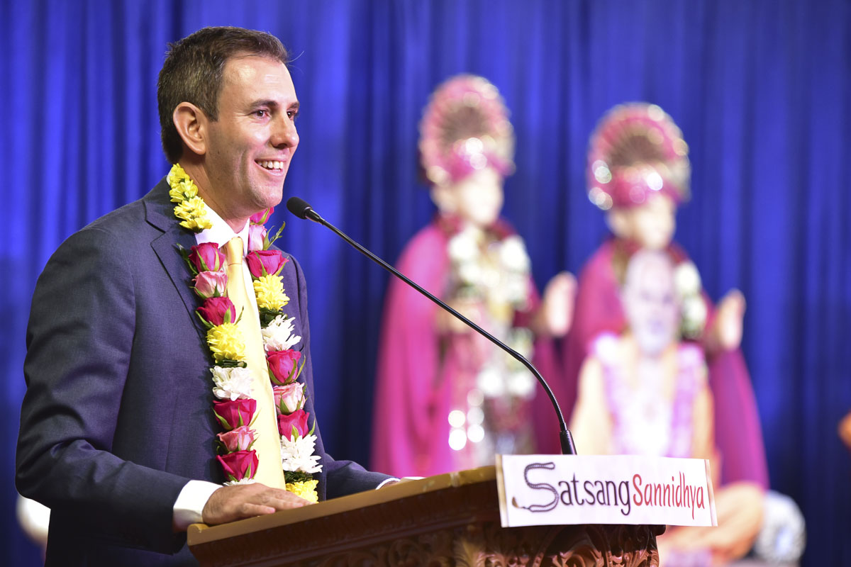 An invited guest addresses the assembly