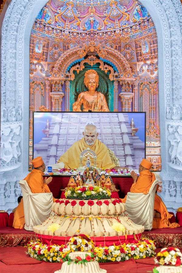 Amalak Pujan at Swaminarayan Akshardham, Robbinsville, NJ, USA