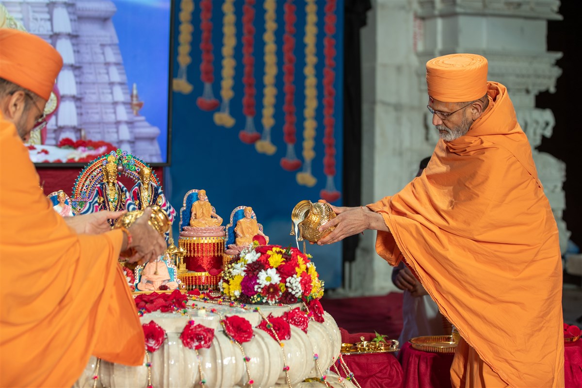 Amalak Pujan at Swaminarayan Akshardham, Robbinsville, NJ, USA