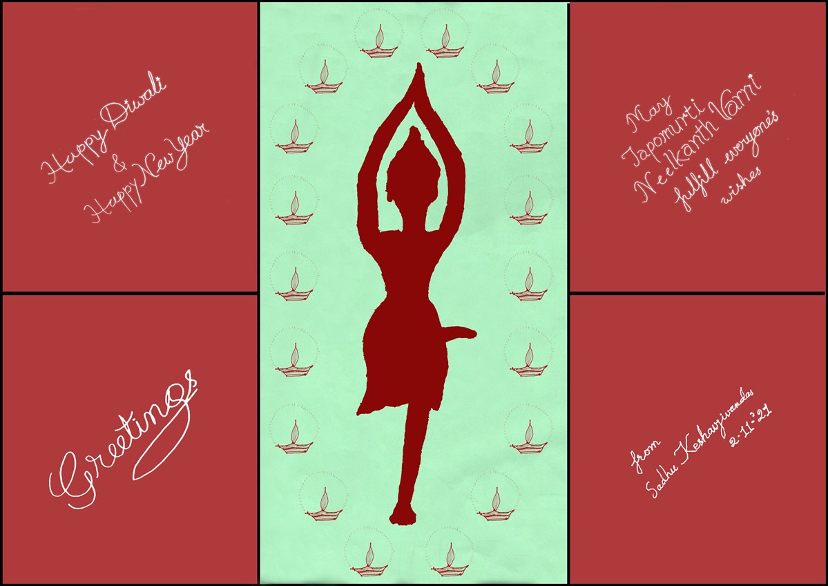 Swamishri's new year greeting card