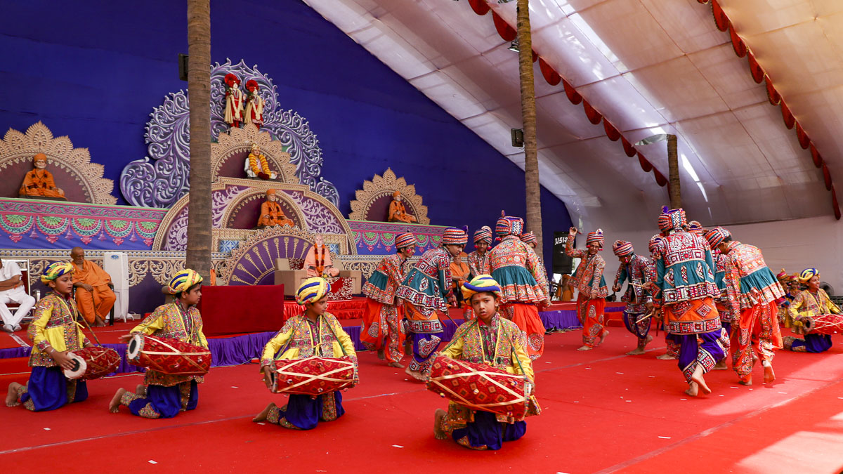 Children perform a traditional dance