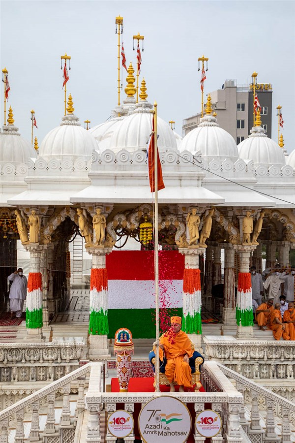 Mahant Swami Maharaj Celebrates India's Azadi ka Amrit Mahotsav, Ahmedabad