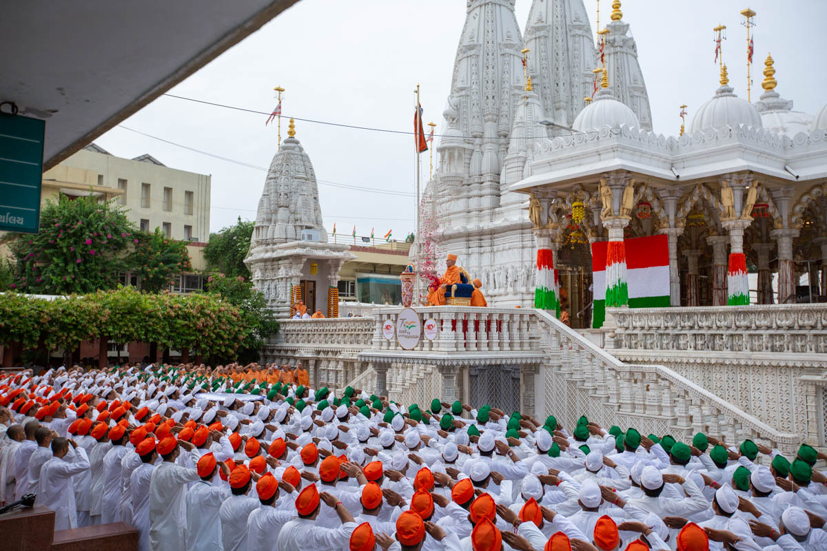Mahant Swami Maharaj Celebrates India's Azadi ka Amrit Mahotsav, Ahmedabad