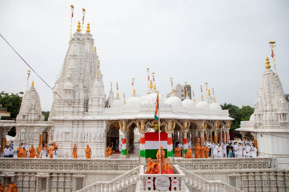 Mahant Swami Maharaj Celebrates India's Azadi ka Amrit Mahotsav, Ahmedabad