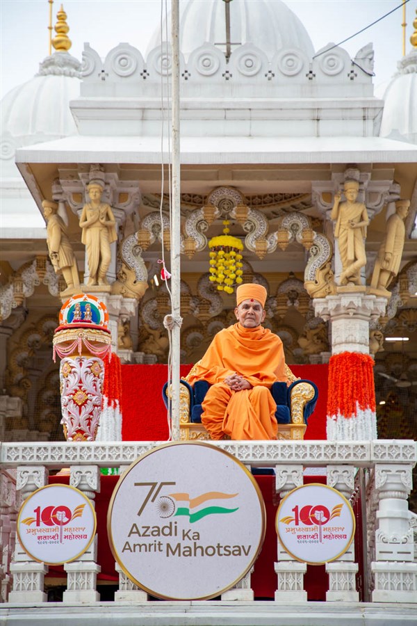 Mahant Swami Maharaj Celebrates India's Azadi ka Amrit Mahotsav, Ahmedabad