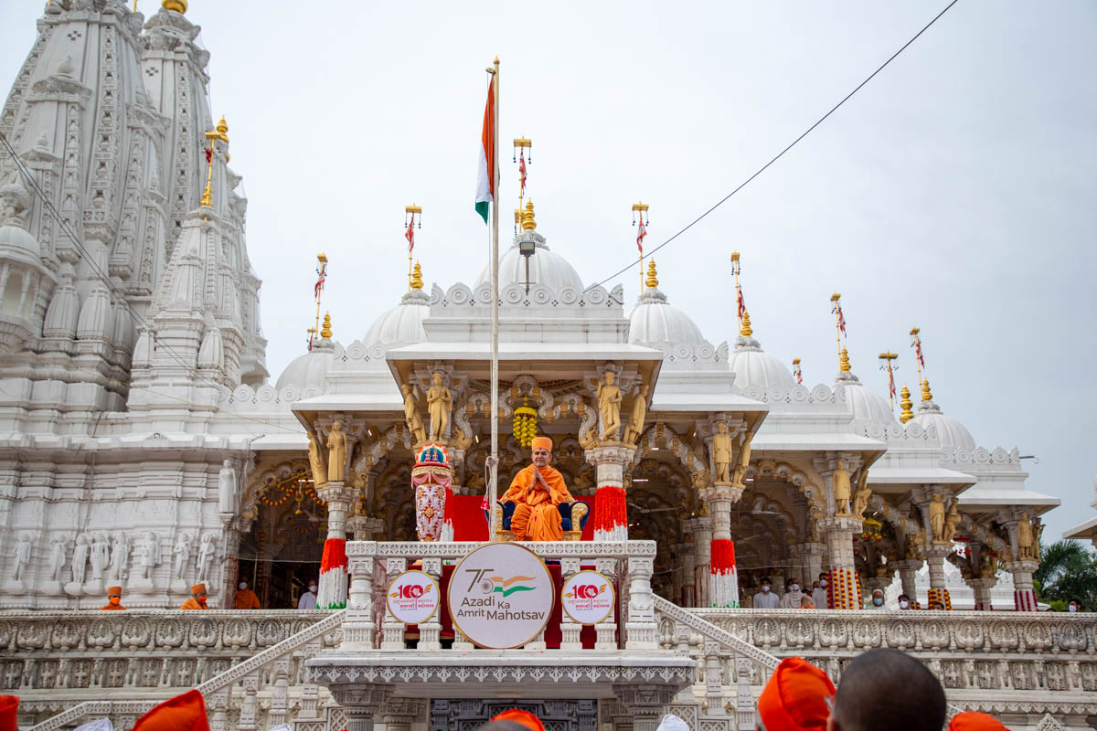 Mahant Swami Maharaj Celebrates India's Azadi ka Amrit Mahotsav, Ahmedabad