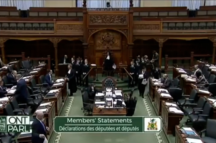 The Parliament of Ontario delivered a statement to celebrate and recognize His Holiness Pramukh Swami Maharaj’s Centennial Celebration.