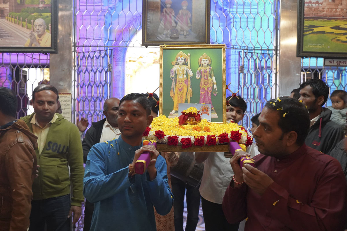 Shri Ram Janmbhoomi Mandir Akshat Kumbh Vadhamana, Dholka