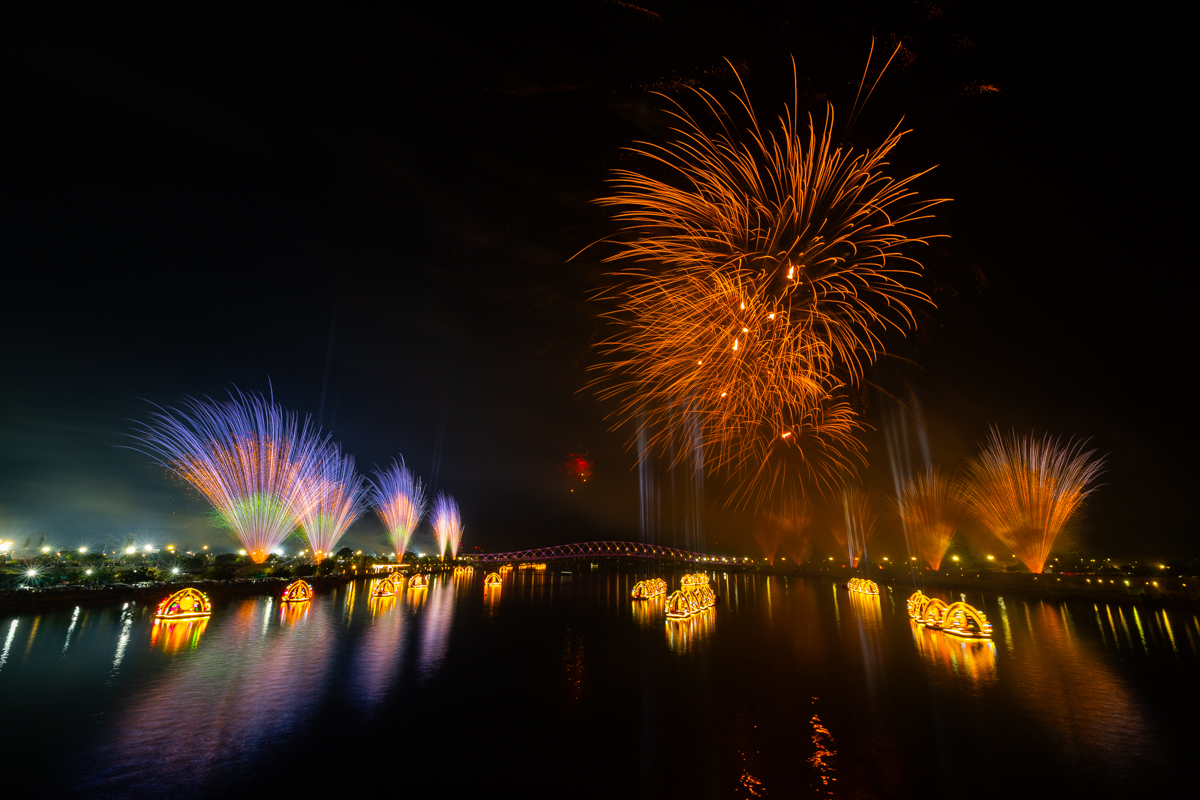 Fireworks at the end of the assembly