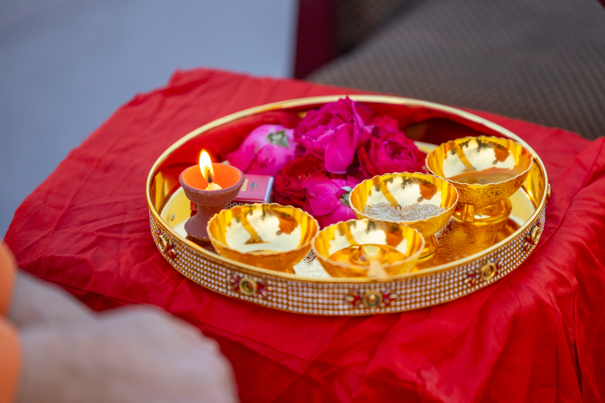 Puja dish for the Tapomurti Shri Nilkanth Varni Murti-Pratishtha