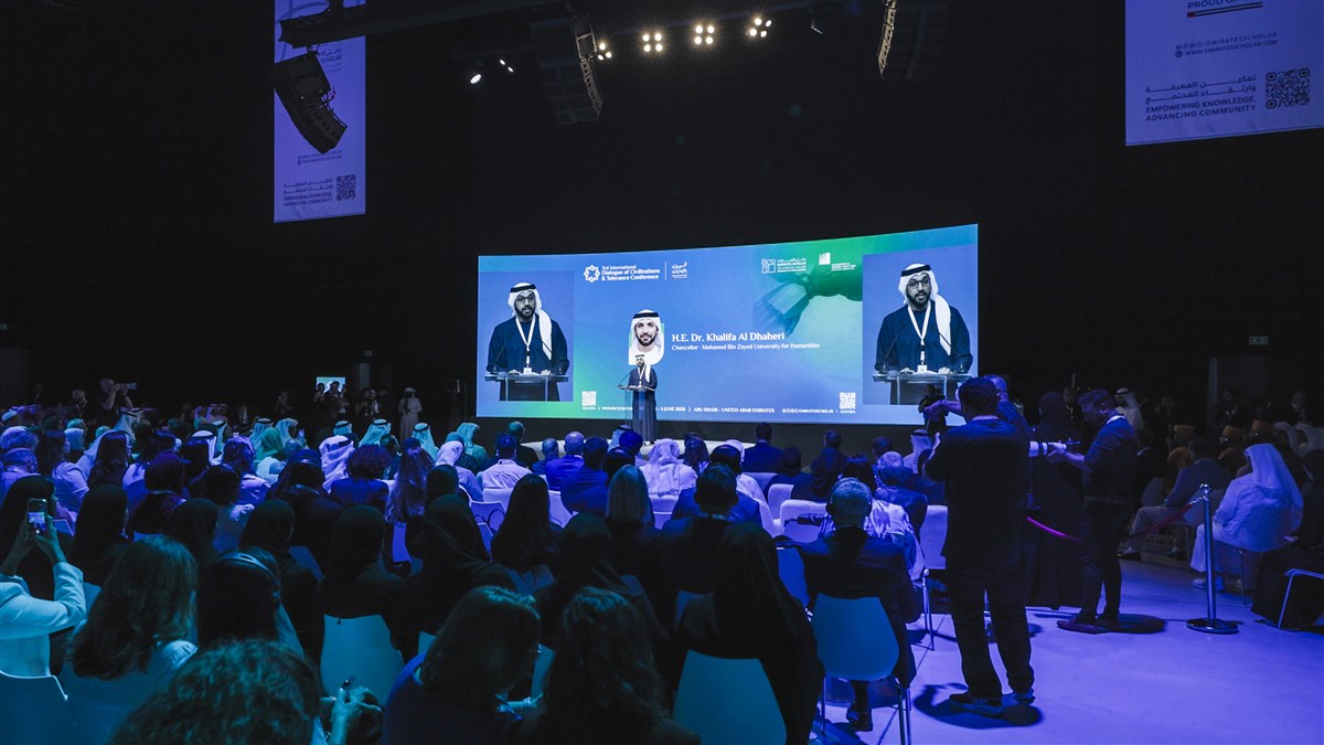 HE Dr. Khalifa Al Dhaheri, Chancellor of Mohamed Bin Zayed University for Humanities, highlights the university’s role in fostering dialogue and research on AI and new media, and their impact on families and communities