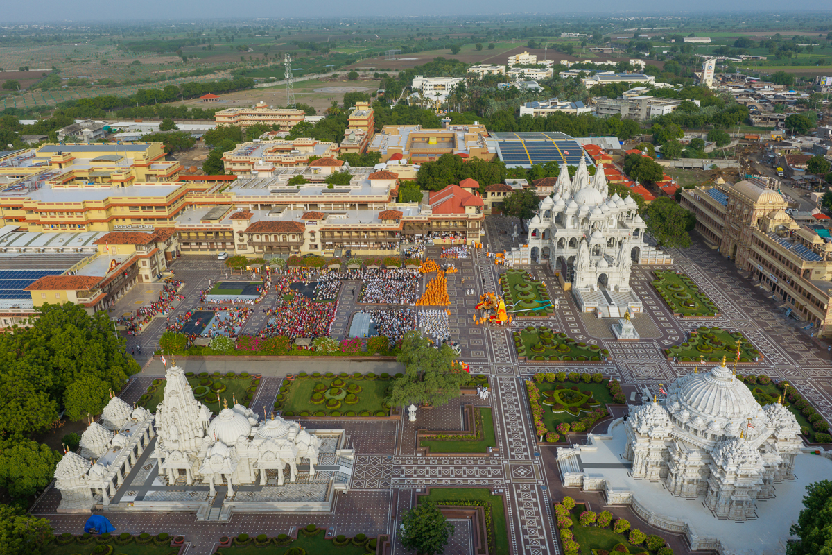 Aerial view of the Rathyatra assembly